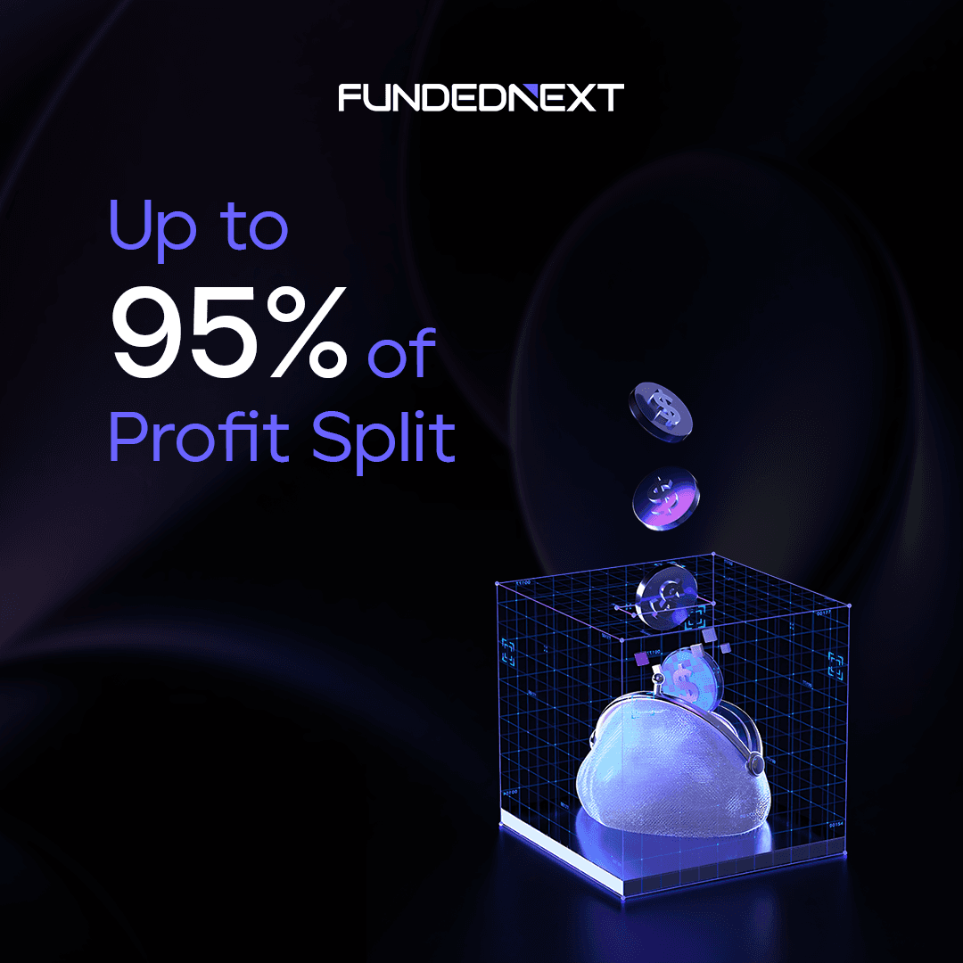 FundedNext — Up to 95% profit splits on funded accounts